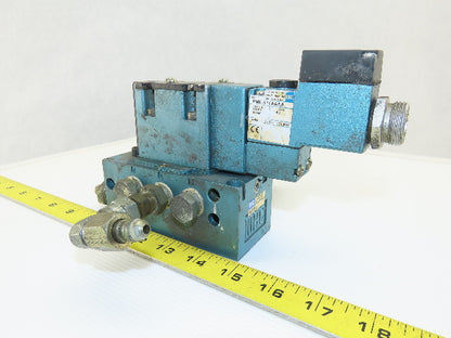MAC MV-A1C-A111-PM-AA330 Solenoid Valve W/MM-A1c-231 Base & 120V Coil