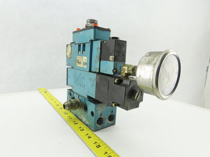 MAC MV-A1C-A251-PM-111DA9 Pneumatic Solenoid Valve W/Base & 120V Coil