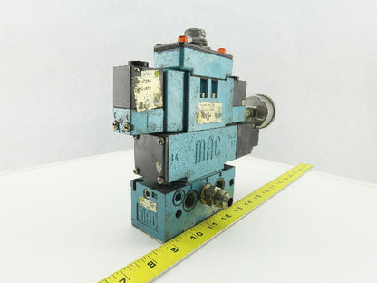 MAC MV-A1C-A251-PM-111DA9 Pneumatic Solenoid Valve W/Base & 120V Coil