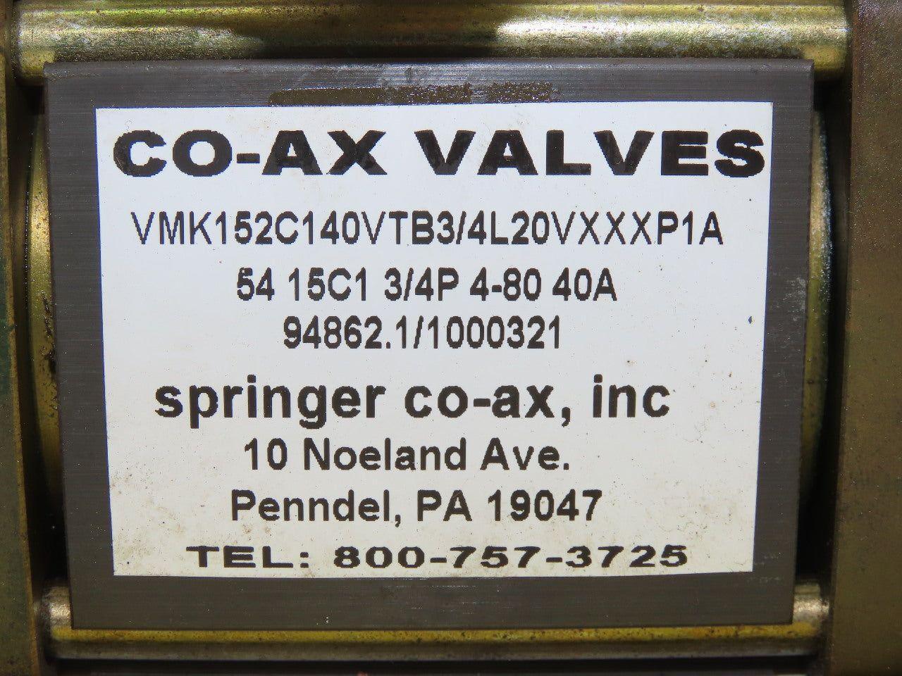 CO-AX VMk152C140VTB3/4L20VXXXP1A 3/4" Actuated Valve 0-40 BAR