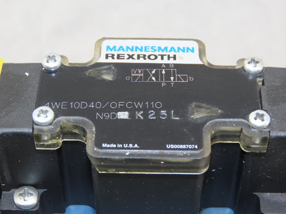 Rexroth Hydraulic valves W/3 Port Manifold Base Assembly