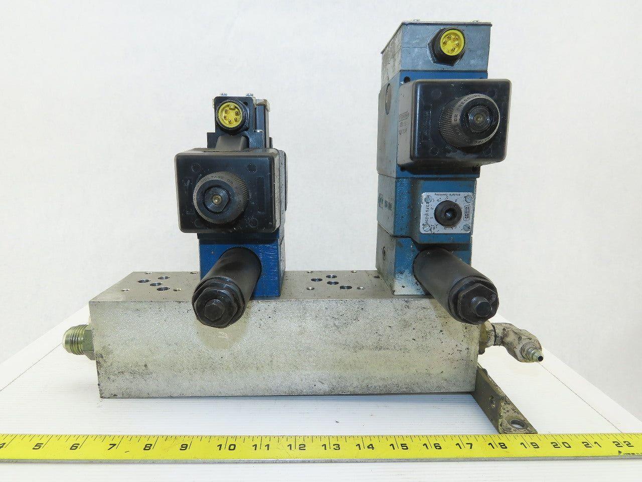 Rexroth Hydraulic valves W/3 Port Manifold Base Assembly