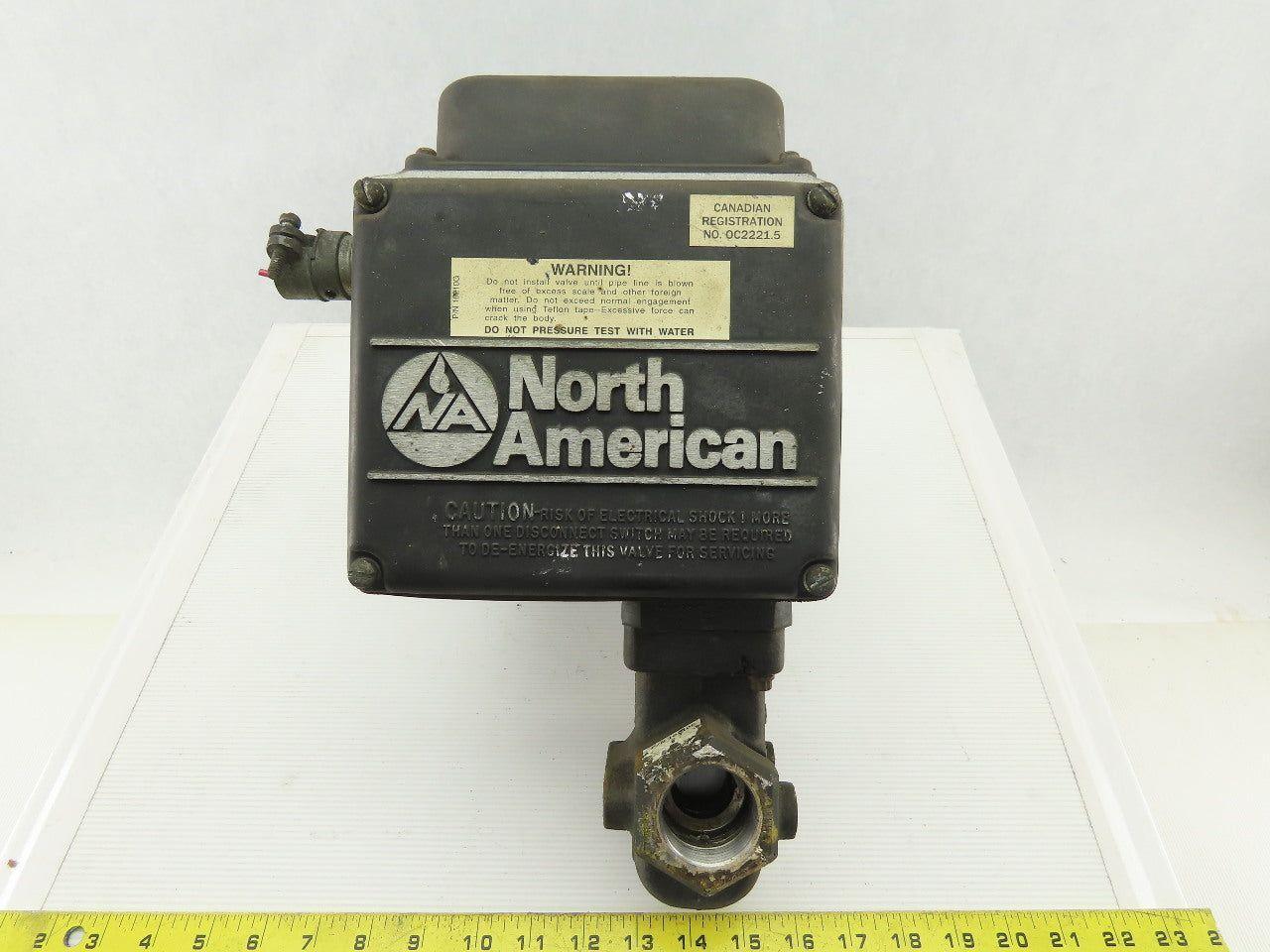 North American 1519-2 Motorized Shutoff Valve 1-1/4" NPT 100PSIG 120V
