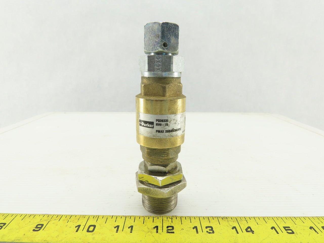 Parker RV-9-15 Brass Hydraulic Check Valve 25 bar