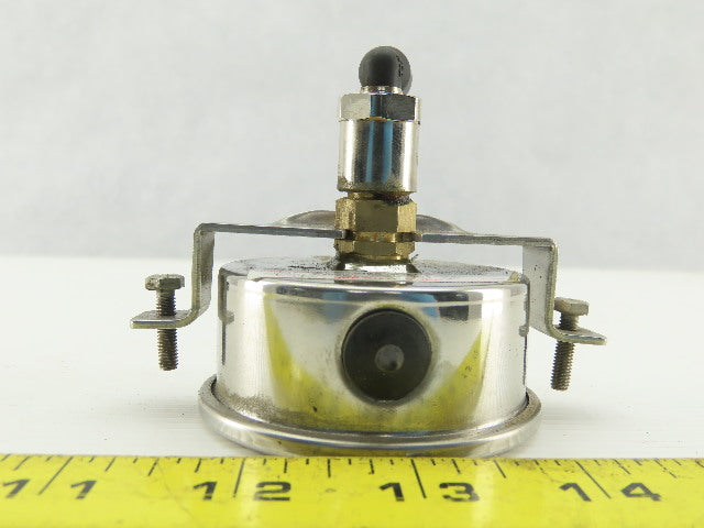 Pneumatic 2-1/2" Panel Mount Oil Filled Pressure Gauge 0-6 Bar