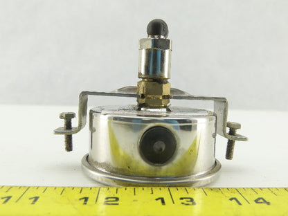 Pneumatic 2-1/2" Panel Mount Oil Filled Pressure Gauge 0-6 Bar