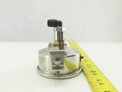 Pneumatic 2-1/2" Panel Mount Oil Filled Pressure Gauge 0-6 Bar