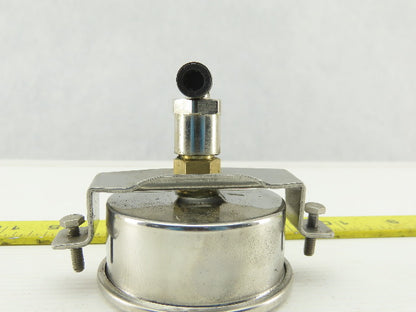 Pneumatic 2-1/2" Panel Mount Oil Filled Pressure Gauge 0-6 Bar