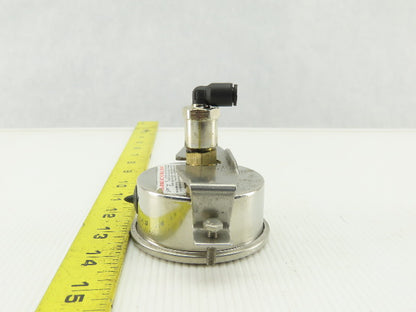 Pneumatic 2-1/2" Panel Mount Oil Filled Pressure Gauge 0-6 Bar