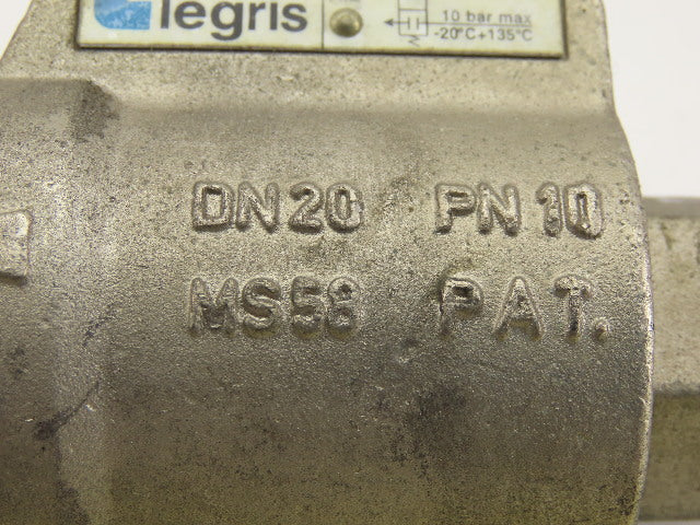 Legris DN20 PN10 MS58 Axial Pneumatic Valve 3/4" NPT
