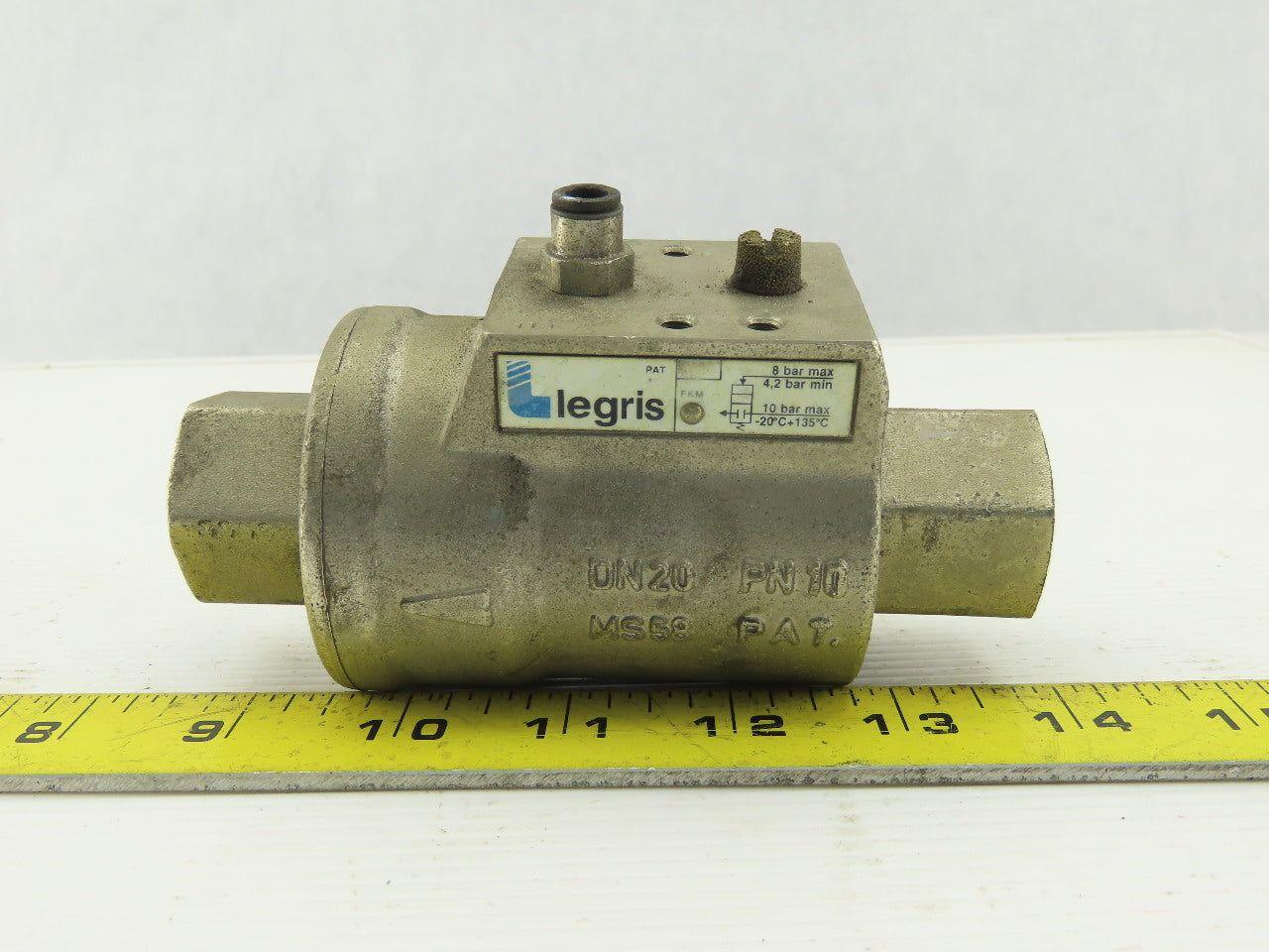 Legris DN20 PN10 MS58 Axial Pneumatic Valve 3/4" NPT
