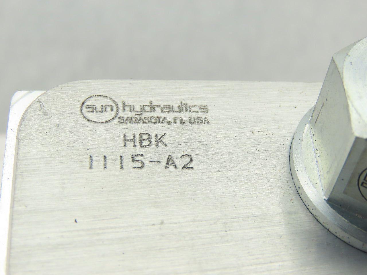 Sun Hydraulics HBK 1115-A2 Hydraulic 1IH5 Cartridge Valve Block