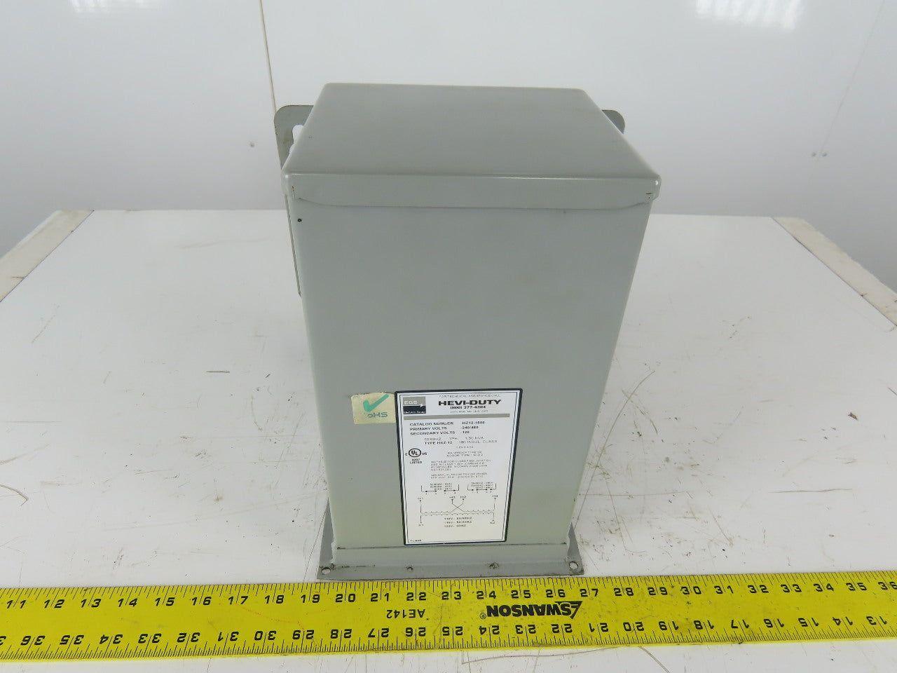 Hevi-Duty HZ12-1500 1.5KVA Electric Transformer 240/480V Pri 120V Sec