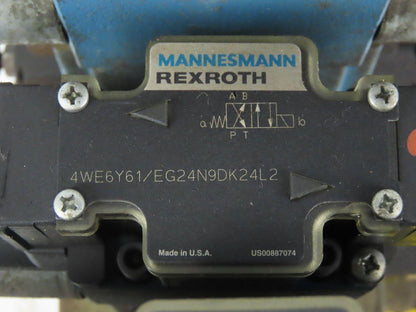 Rexroth 4WE6Y61 4/3 Way Hydraulic Valve Regulated Check Assembly