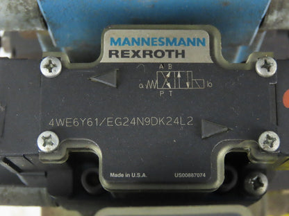 Rexroth 4WE6Y61 4/3 Way Hydraulic Valve Regulated Check Assembly