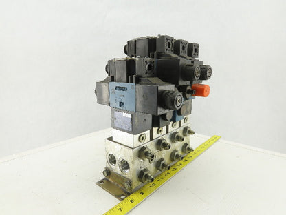 Rexroth 4WE6C61/EW110N9DK23L 4 Port 2 and 3 Position Valve Check Manifold Block