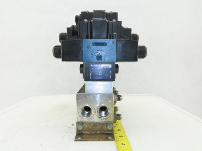 Rexroth 4WE6C61/EW110N9DK23L 4 Port 2 and 3 Position Valve Check Manifold Block