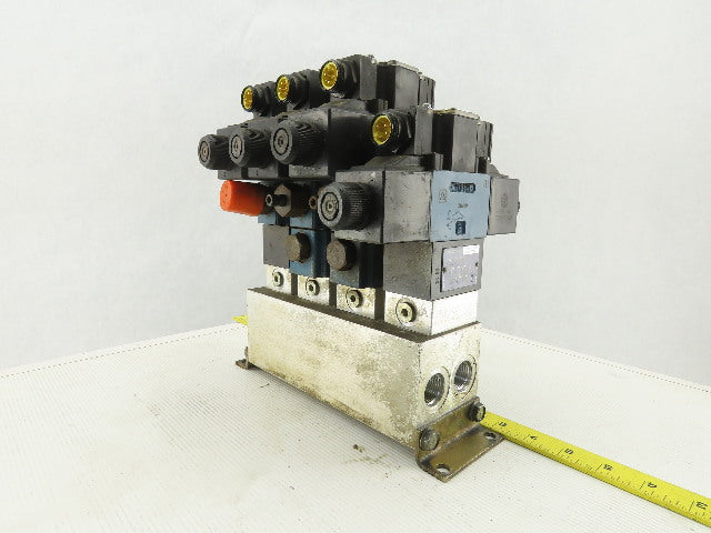 Rexroth 4WE6C61/EW110N9DK23L 4 Port 2 and 3 Position Valve Check Manifold Block