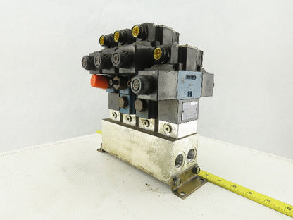 Rexroth 4WE6C61/EW110N9DK23L 4 Port 2 and 3 Position Valve Check Manifold Block