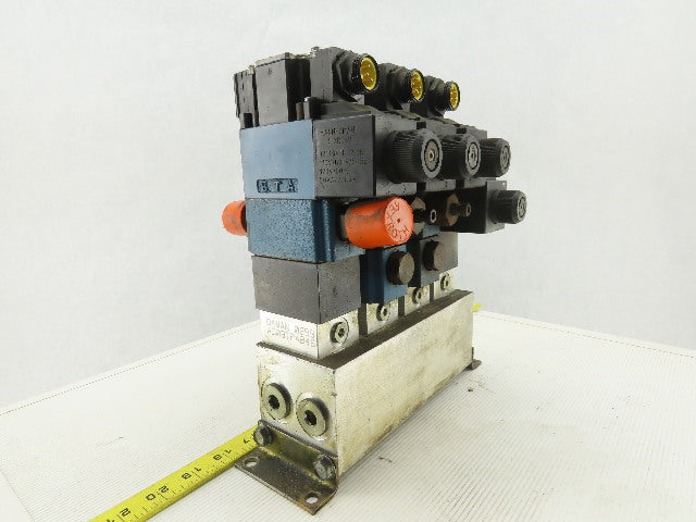 Rexroth 4WE6C61/EW110N9DK23L 4 Port 2 and 3 Position Valve Check Manifold Block