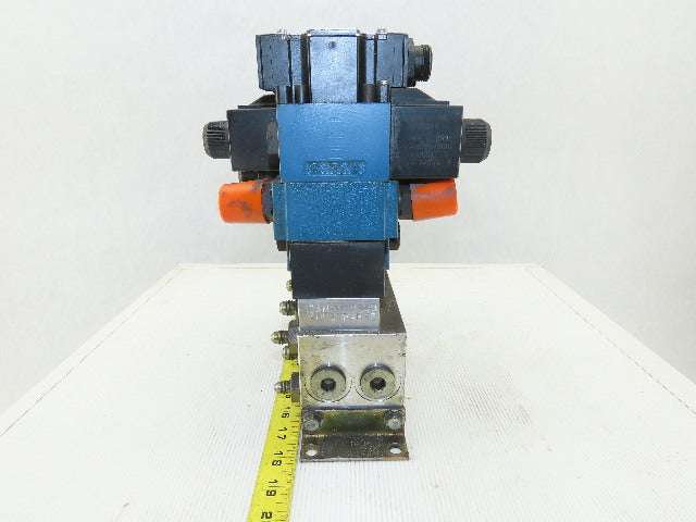 Rexroth 4WE6C61/EW110N9DK23L 4 Port 2 and 3 Position Valve Check Manifold Block