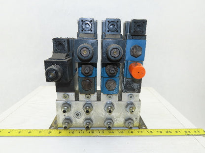 Rexroth 4WE6C61/EW110N9DK23L 4 Port 2 and 3 Position Valve Check Manifold Block