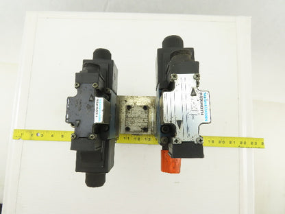 Rexroth 4WE6C61/0FEW110N 4/2 Way Hydraulic Check Manifold Assembly 120V Coil