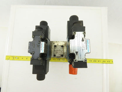 Rexroth 4WE6C61/0FEW110N 4/2 Way Hydraulic Check Manifold Assembly 120V Coil