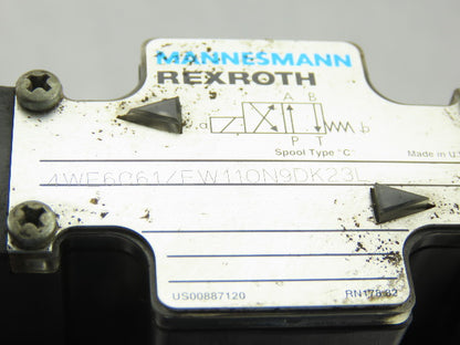Rexroth 4WE6C61/0FEW110N 4/2 Way Hydraulic Check Manifold Assembly 120V Coil