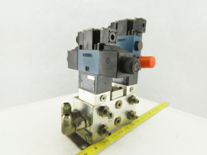 Rexroth 4WE6C61/0FEW110N 4/2 Way Hydraulic Check Manifold Assembly 120V Coil