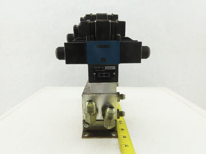 Rexroth 4WE6C61/0FEW110N 4/2 Way Hydraulic Check Manifold Assembly 120V Coil