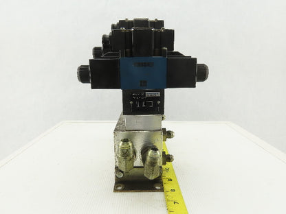 Rexroth 4WE6C61/0FEW110N 4/2 Way Hydraulic Check Manifold Assembly 120V Coil