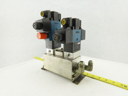 Rexroth 4WE6C61/0FEW110N 4/2 Way Hydraulic Check Manifold Assembly 120V Coil
