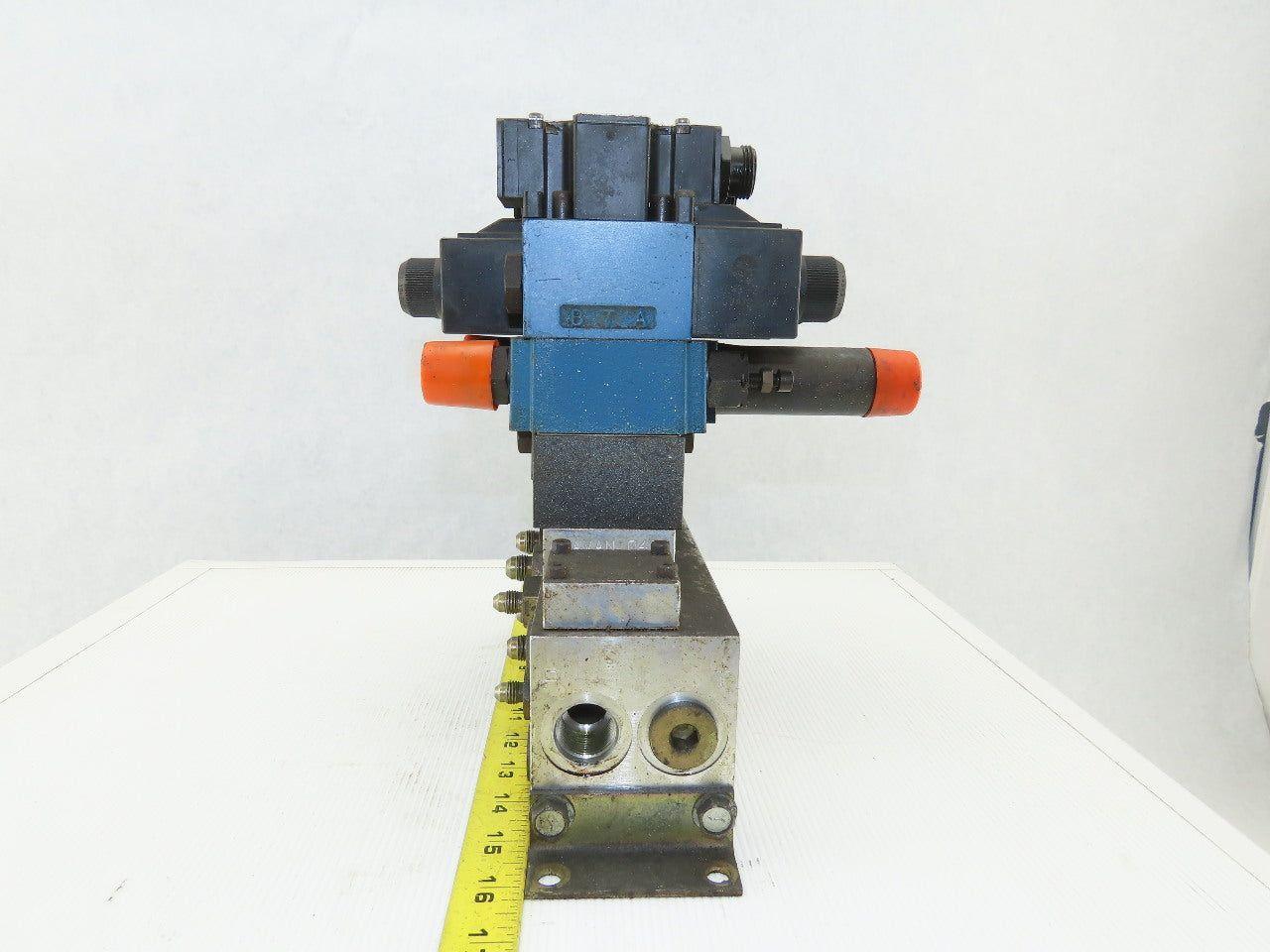 Rexroth Z2S 6-1-64/V 4 Port 2 & 3 Way Regulated Check Hydraulic Valve Assembly