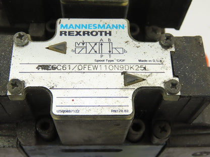 Rexroth 4WE6C61/EW110N9DK23L 4/2 Position Regulated Hydraulic Check Assembly