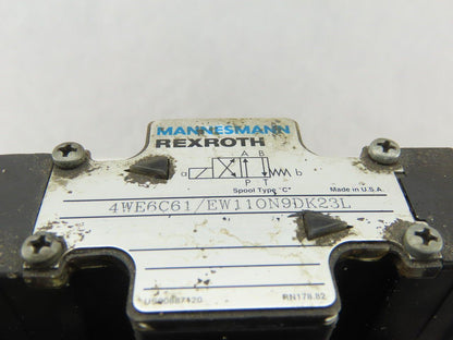 Rexroth 4WE6C61/EW110N9DK23L 4/2 Position Hydraulic Regulated Check Assembly