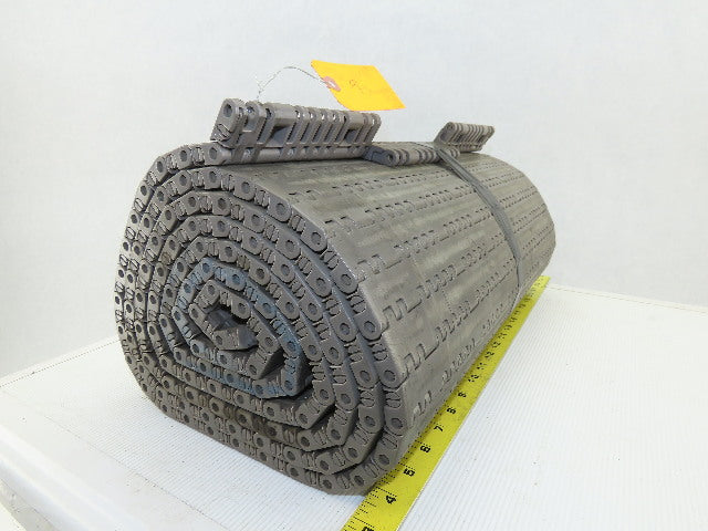 Rex 7705-06 Gray Mat Top Plastic Conveyor Chain Belt 18" Wide  x 9' Long