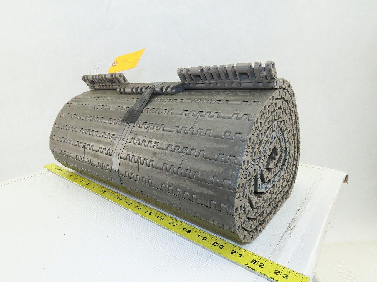 Rex 7705-06 Gray Mat Top Plastic Conveyor Chain Belt 18" Wide  x 9' Long