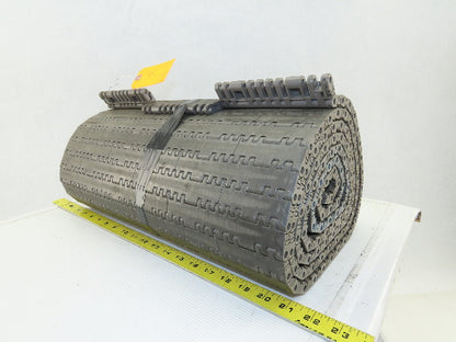 Rex 7705-06 Gray Mat Top Plastic Conveyor Chain Belt 18" Wide  x 9' Long