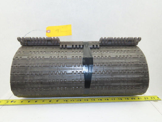 Rex 7705-06 Gray Mat Top Plastic Conveyor Chain Belt 18" Wide  x 9' Long