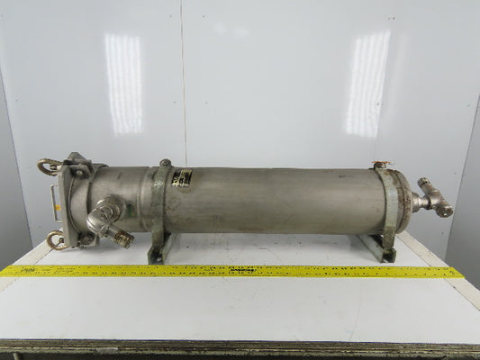 FSI BFNP12 8" Basket Filter Strainer 304 Stainless Steel 26" Long 1" NPT Ports