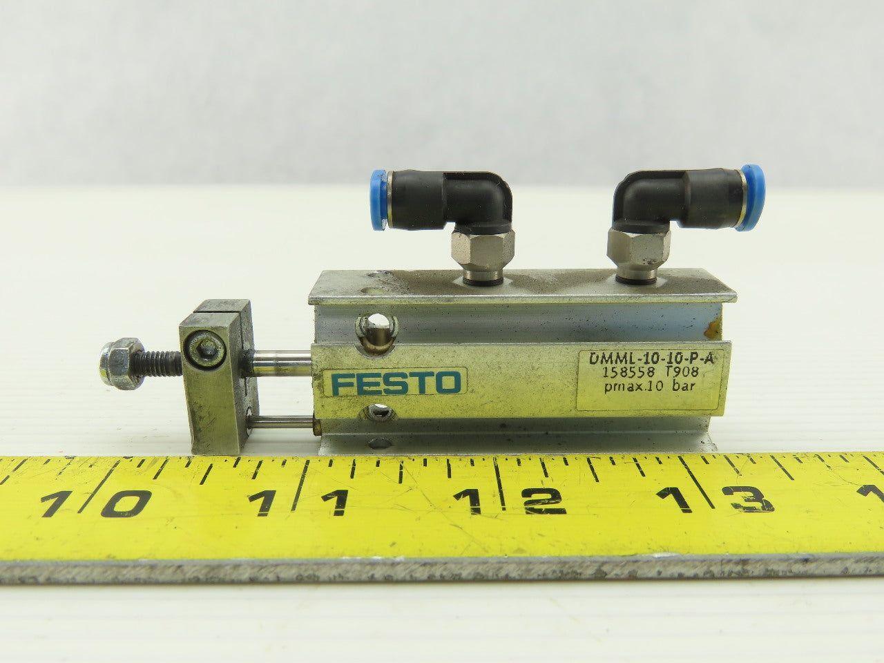 Festo 158558 T908 DMML-10-10-P-A Pneumatic Compact Cylinder 10 Bar