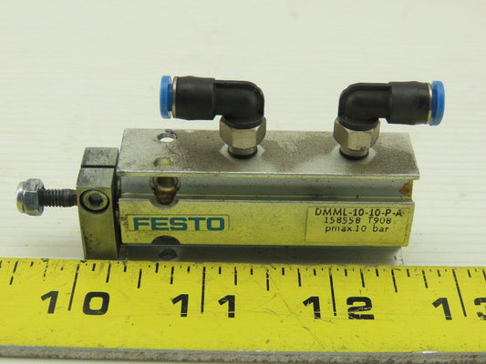 Festo 158558 T908 DMML-10-10-P-A Pneumatic Compact Cylinder 10 Bar