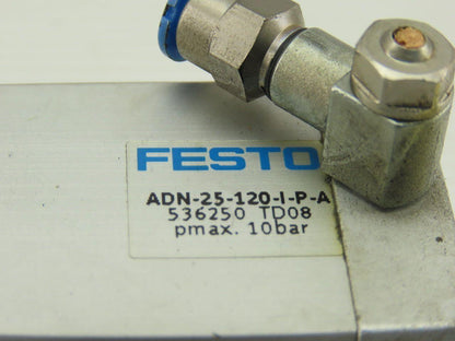 Festo TD08 ADN-25-120-I-P-A Pneumatic Compact Air Cylinder 25mm x 120mm 145 PSI