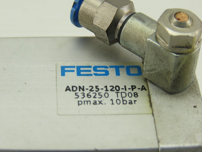 Festo TD08 ADN-25-120-I-P-A Pneumatic Compact Air Cylinder 25mm x 120mm 145 PSI
