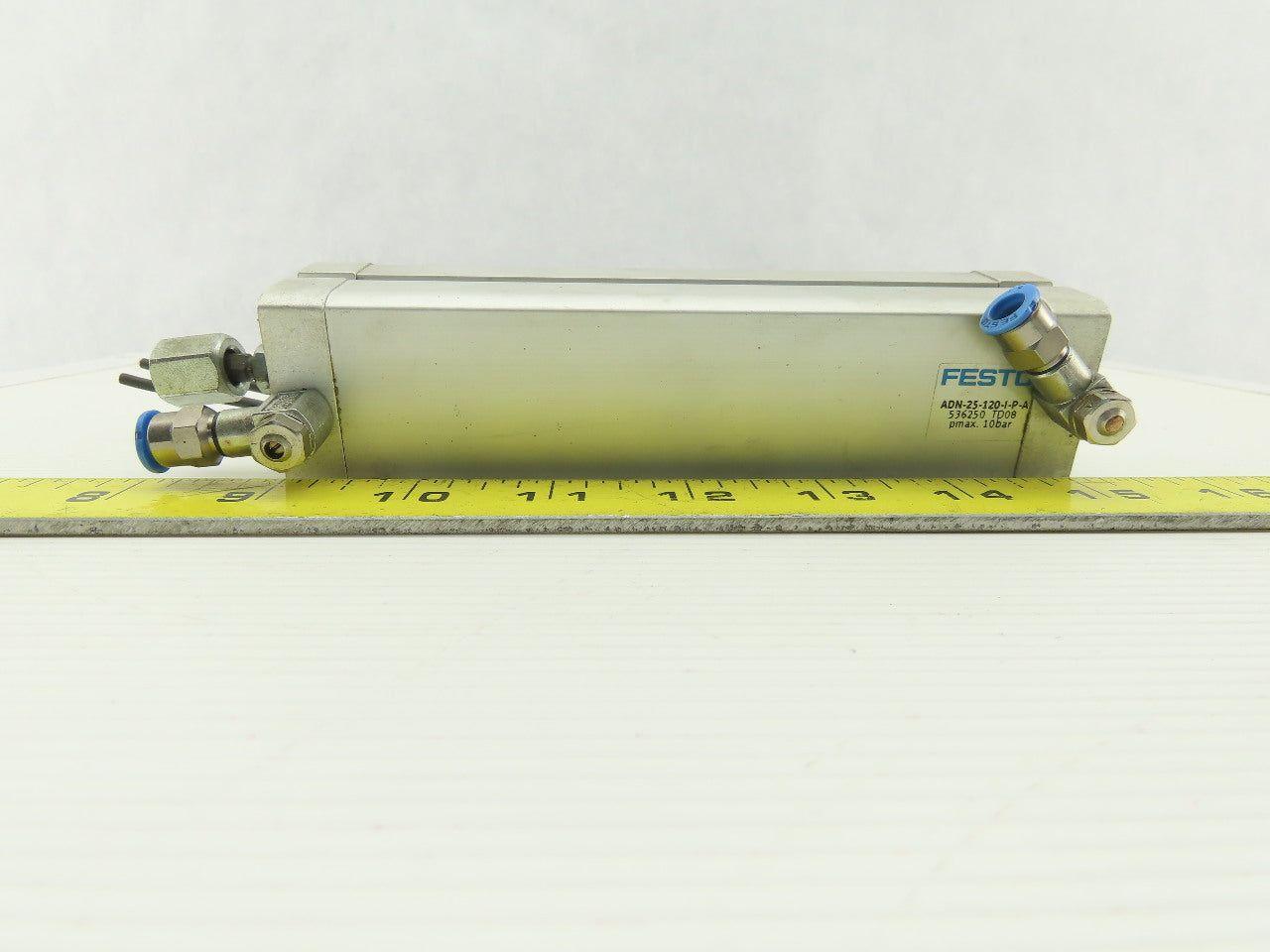 Festo TD08 ADN-25-120-I-P-A Pneumatic Compact Air Cylinder 25mm x 120mm 145 PSI