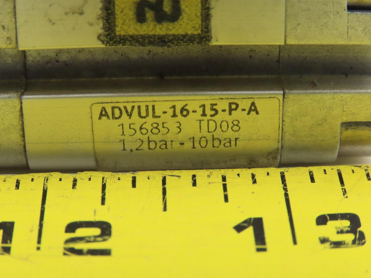 Festo 156853 TD08 ADVUL-16-15-P-A Pneumatic Compact Cylinder 10 Bar