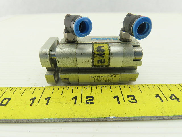 Festo 156853 TD08 ADVUL-16-15-P-A Pneumatic Compact Cylinder 10 Bar