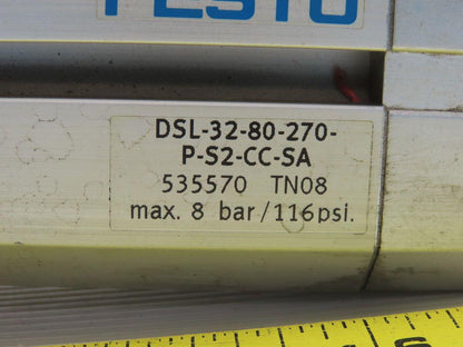 Festo DSL-32-80-270-P-S2-CC-SA 80mm Stroke 270° Swivel Linear Drive Unit