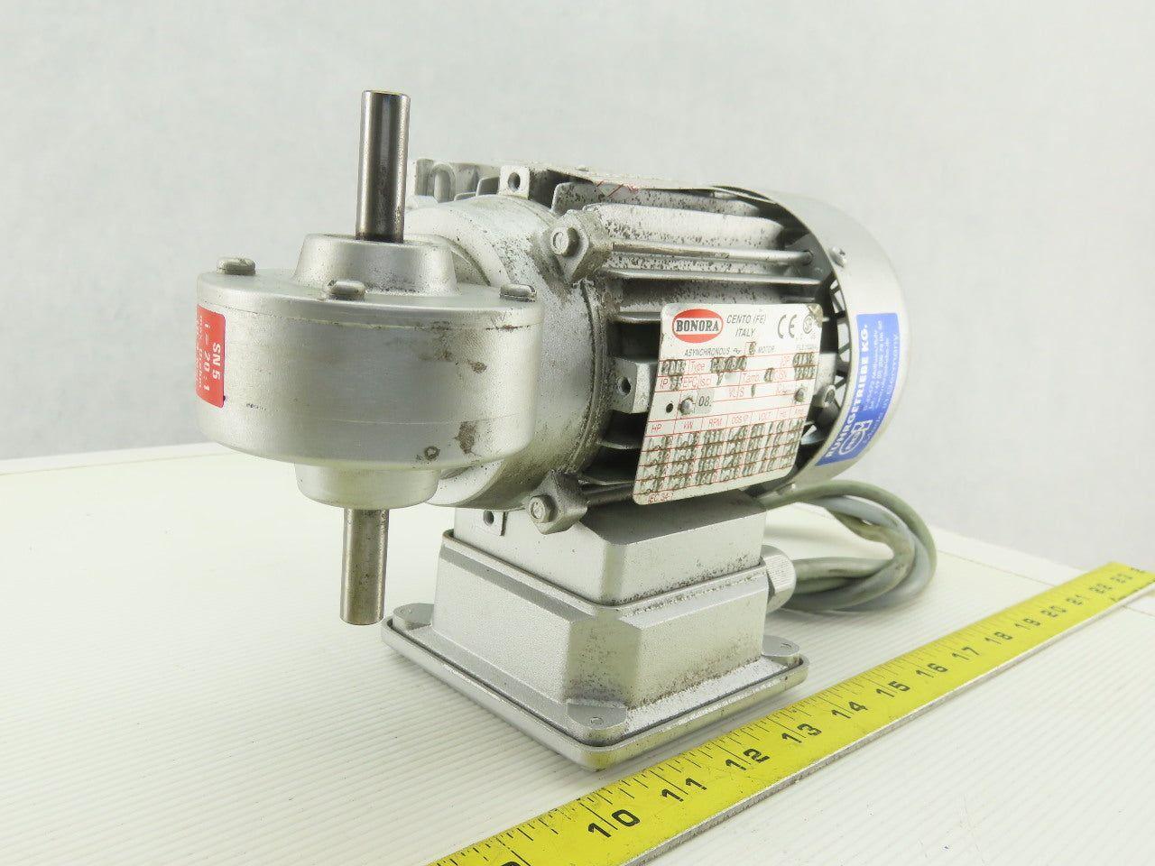 Bonora CS5-6B/4 Gear Motor 230/460V 3Ph 20:1 Ratio 98RPM
